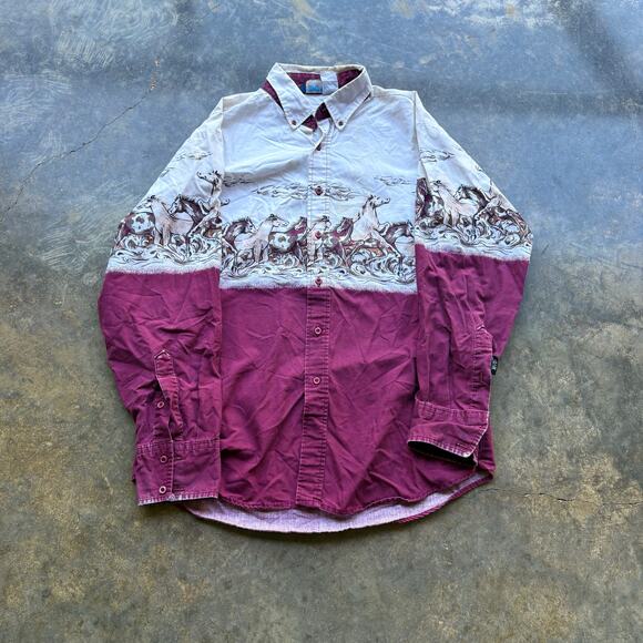 Rare Vintage Brookes And Dunn Western Button Up Shirt - Picture 1 of 8